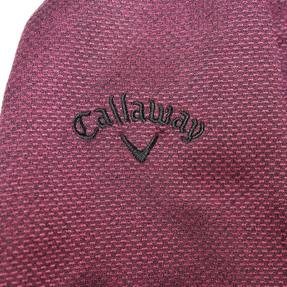 Callaway Golf Mens XL 1/4 Zip Maroon Pullover Side Pocket Jacket Athleisure Wear - Picture 8 of 9